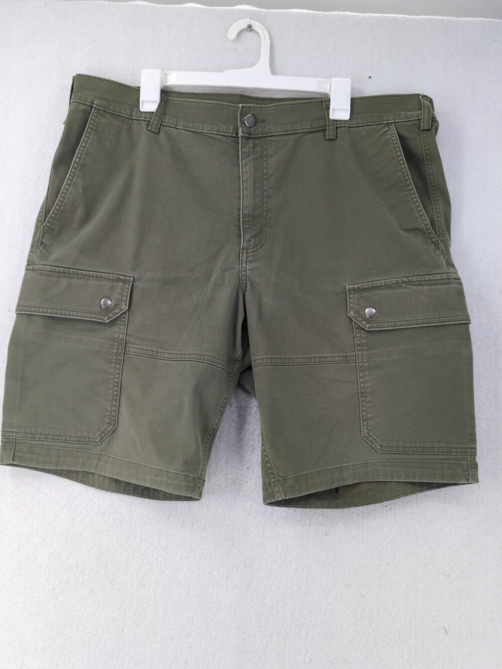Duluth Trading 40 Grit Shorts Men's 40 Standard Fit Cargo Carpenter Olive Green